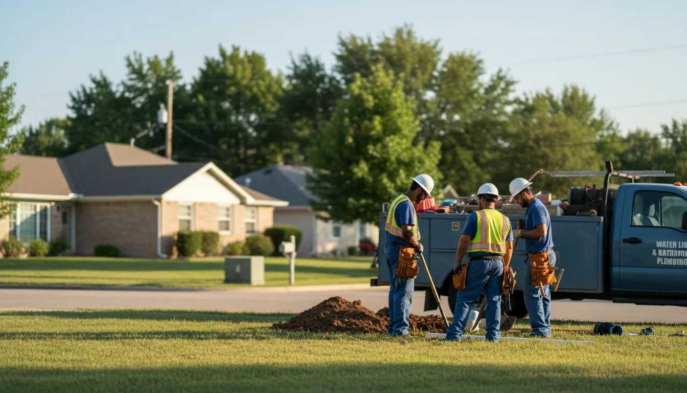 Residential water line and bathroom plumbing service in Jonesburg, MO